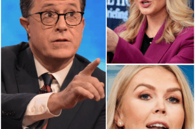 Drama explodes: Karoline Leavitt responds harshly on Stephen Colbert’s show, what truth makes everyone stunned?