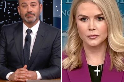 LIVE TV SHOCKER! Jimmy Kimmel hurled a smug dig at Karoline Leavitt—and got scorched in real time. One razor-sharp comeback from Leavitt froze the studio, wiped the grin off Kimmel’s face, and sent the crowd into uproar. The clip is detonating across social feeds right now. What savage line left Kimmel speechless? Hit play to watch the mic-drop moment everyone’s buzzing about!