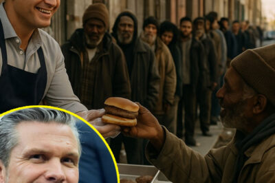 Pete Hegseth FLIPS BURGERS for the Homeless in a Bold Street Outreach—His SELFLESS Act is Earning Overwhelming Praise! Watch the touching moment that’s captured hearts across the nation! What inspired this incredible show of compassion?