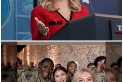 Karoline Leavitt’s Scarf Is Giving Middle-Aged Coastal Mom In Military Selfie