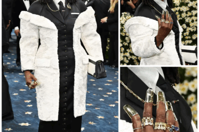 BREAKING: Whoopi Goldberg’s 2025 Met Gala Outfit Revealed—350,000 Sequins & Golden Finger Caps for an Iconic Reason!