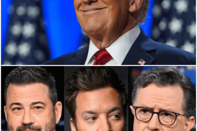 BREAKING: Donald Trump smells blood in the water after Stephen Colbert gets fired by CBS, says that he hopes that he “played a major part in it” and calls for Jimmy Kimmel and Jimmy Fallon to be terminated next.