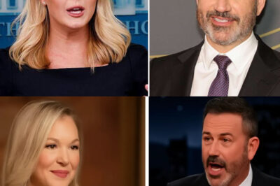 “In a Stunning Live Television Moment, Jimmy Kimmel Delivers a Ruthless Reality Check to Karoline Leavitt, Leaving Viewers in Shock as He Turns the Tables with Unforgettable Wit and Insight, Prompting an Unanticipated Silence from Leavitt That Captivates the Audience and Sparks a Nationwide Conversation About Accountability, Media Ethics, and the Role of Humor in Political Discourse, Ultimately Challenging the Status Quo and Highlighting the Importance of Critical Thinking in Today’s Divisive Climate, Making This Episode One of the Most Talked-About Moments in Late-Night Television History.”