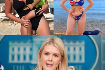 Headlines whisper — Karoline Leavitt ignites a storm beyond her fierce statements, sending social media into meltdown after steamy leaked shots reveal her flaunting a tiny pink bikini under a blazing sunset, baring curves America’s never dared to imagine.