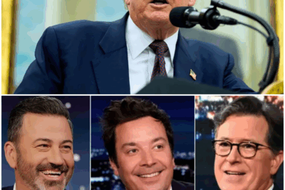 After the stunning cancellation of Stephen Colbert’s show sent shockwaves through the entertainment world, Donald Trump is now sounding the alarm, boldly claiming that beloved late-night hosts Jimmy Kimmel and Jimmy Fallon could be the next to fall. As speculation and anxiety ripple across Hollywood, fans and insiders alike are left wondering: Is this the beginning of the end for America’s favorite late-night comedians? With networks under pressure and political controversy swirling, the future of late-night television hangs in the balance—will Kimmel and Fallon survive the storm, or is a new era of silence about to descend on the industry?