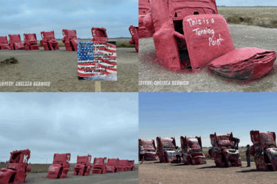 Cadillac Ranch Gets a Stunning Makeover in a Bold Tribute to Charlie Kirk’s Legacy — A Symbol of Change and Inspiration 🚗🌟