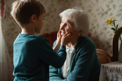Every afternoon, after school, Tomás took the same route: he crossed the park, picked a wildflower, and arrived at the nursing home with his backpack slung over one shoulder and his heart full of patience. It was his secret ritual.