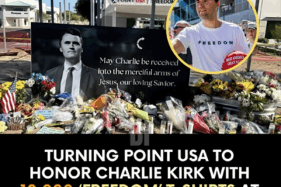 LATEST NEWS: Turning Point USA’s Groundbreaking Super Bowl Tribute to Charlie Kirk — A Daring Distribution of 10,000 Custom ‘Freedom’ T-Shirts Sparks a Nationwide Celebration of His Revolutionary Leadership and Patriotism, Redefining Conservative Youth Activism on America’s Grandest Stage! 🇺🇸🏈