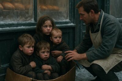 Bakery Worker Spots 4 Abandoned Children Outside His Shop – What He Discovers Up Close Leaves Him Stunned