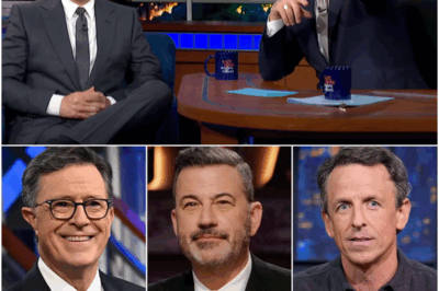 LATE-NIGHT BOMBSHELL: Jimmy Kimmel CRASHES Colbert & Meyers Show—Surprise Collaboration Sends Crowd WILD!