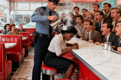 Arrogant Cop’s Coffee Spill Sparks Unexpected Humiliation: The Moment He Realized the True Identity of the Silent Black Woman Left Him on His Knees! 😲☕️