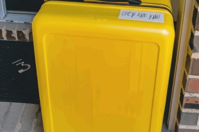 I Returned Home to Find a Big Yellow Suitcase on My Doorstep with a Note – When I Opened It, I Went Pale
