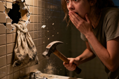 “While my husband was not at home, my father-in-law told me to take a hammer and break the tile behind the toilet: behind the tile, I saw a hole, and in that hole, something horrifying was hidden