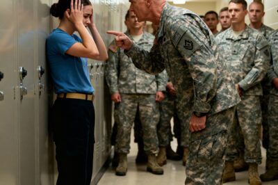 He struck her and laughed like it was nothing — right up until every Marine in the mess hall put down their trays, rose to their feet, and fixed their eyes on him.