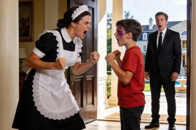 AFTER HIS SON WAS BEATEN AT SCHOOL, THE BILLIONAIRE WITNESSED THE INCREDIBLE LESSON THE NEW MAID TAUGHT HIS SON.