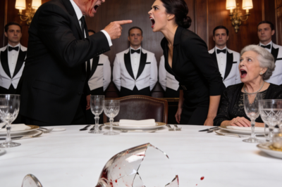 A high-intensity cinematic confrontation inside a luxurious private dining room.