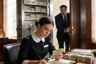 A millionaire opens the door to his office… and can’t believe what he sees…