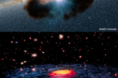 Researchers Discover a Supermassive Black Hole in CAPERS-LRD-z9, a Galaxy Observed 500 Million Years After the Big Bang, Utilizing JWST’s Spectroscopy to Analyze Bipolar Doppler Shifts, Indicating Rapid Gas Motion Around a Gravitational Well, Offering Insights into Early Black Hole Growth and Primordial Galaxy Formation in the Early Universe.