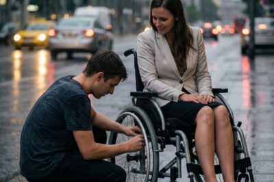 He Fixed Her Wheelchair in the Rain—Not Knowing She Was the New Boss.