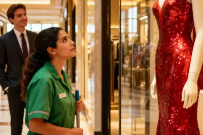 Seven Years After the Divorce, He Found His Ex-Wife Working as a Cleaner—Silently Staring at a Million-Dollar Dress Behind the Glass