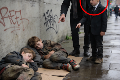 “Dad, look… those kids are sleeping in the trash. They look just like me.”