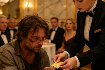 A billionaire disguised as a homeless man walked into a luxury restaurant and ordered the most expensive steak on the menu just to see the true faces of those in power. He was humiliated, threatened, and quietly set up for something far worse. When the steak was placed before him, a black waitress silently slipped a small piece of paper into his hand.