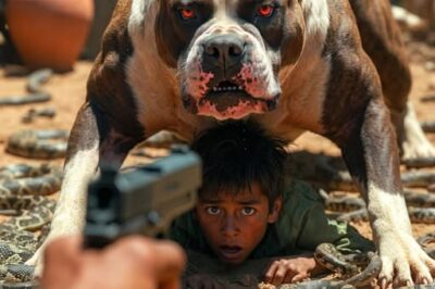 Carlitos’s scream did not sound human.  It wasn’t just fear.  It was rupture.  A sharp, splintered sound that tore through the quiet afternoon and split something inside my chest wide open.  I was in the kitchen when it happened. The sunlight was cutting through the window above the sink, turning dust into gold. I remember the absurd detail of it — how peaceful everything looked — because peace makes violence feel unreal.  The glass in my hand shattered on the tile floor.  I didn’t register the sting.  I didn’t register the blood on my fingers.  I just ran.  The Drawer  There is a drawer near the back entrance of our house. We never talk about it. It holds batteries, old receipts, a rusted flashlight… and the revolver my grandfather left me.  An old .38.  I never liked guns. I kept it “just in case.” Just in case of what, I never defined.  But in that moment, there was no hesitation.  My hands were trembling so hard I almost dropped it.  Cold metal.  Heavy.  Final.  I didn’t breathe as I stepped into the backyard.  I was prepared to kill.  The Scene  The world narrowed into a tunnel.  My son — my six-year-old boy — was on the ground near the flowerbeds. His small body twisted awkwardly. His shirt smeared with dirt.  And on top of him—  Balam.  The dog I never wanted.  A large mixed-breed my wife had brought home six months earlier after finding him on the side of the highway. Scarred. Quiet. Watchful.  I had never trusted him.