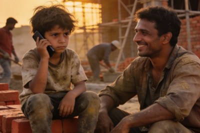 A poor construction worker in France lent his phone to a child he didn’t know so the boy could call home.
