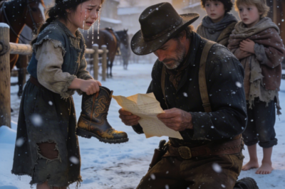 “Papa Said You’d Keep Us Safe” — The Night Three Barefoot Children Knocked on a Grieving Rancher’s Door… and the Blood-Stained Boot That Changed Everything