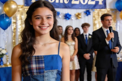 I made my prom dress from my dad’s old shirts… and when everyone laughed, I thought I had ruined everything—until the principal spoke.