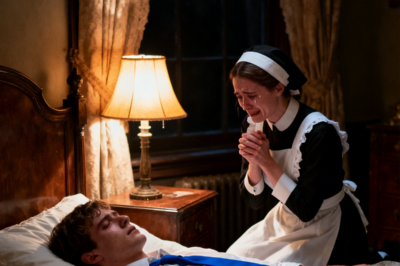 The Lullaby in the Mansion  Alejandro Vargas’s mansion stood high on the quiet hills outside Madrid, its white stone walls glowing softly in the golden light of the late afternoon sun. From a distance, it looked almost unreal—like something from a film about powerful families and impossible wealth.  Tall cypress trees lined the long driveway. Beyond the gates, carefully trimmed gardens spread across several acres, each bush shaped with almost obsessive precision. Marble fountains reflected the sky like mirrors, and the long windows of the house shimmered against the hills.