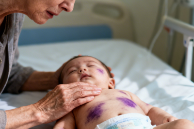 I drove straight to the hospital, praying I was wrong… and terrified that I wasn’t.  The drive felt endless.  Noah’s cries filled the car—sharp, broken, desperate. Each sound cut through me, deeper than the last. My hands gripped the steering wheel so tightly my knuckles turned white.  “Hold on, sweetheart,” I whispered, glancing at him in the rearview mirror. “Grandma’s getting help. Just hold on…”  But he didn’t calm down.