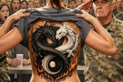 A Sergeant Humiliated Her in the Mess Hall —Then Her Navy SEAL Dragon Tattoo Froze the Military Base