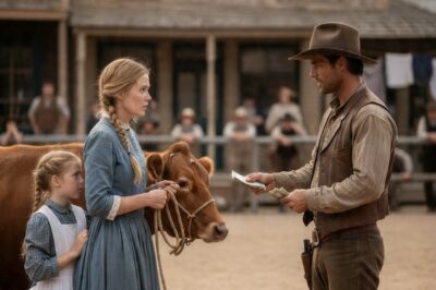 The Widow Was Auctioning Her Last Cow, The Cowboy Bought It And Gave It Back With A Proposal