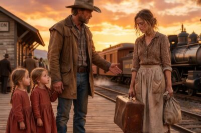 She Was Rejected at the Station… Then a Cowboy Whispered “My Twins Need a Mother Like You”