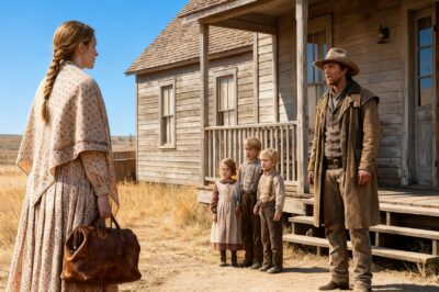 “They Sent Her to a Widowed Cowboy With 3 Children — But Her First Week Shocked the Entire Valley”