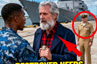 A Homeless Veteran Asked to Walk the Destroyer’s Deck – Until the Admiral Said, “I Need the OOD. Now.”