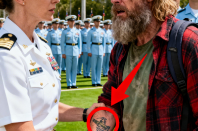 The Homeless Veteran Came to Watch His Son Graduate – Until a Navy Admiral Saw His Tattoo and Froze