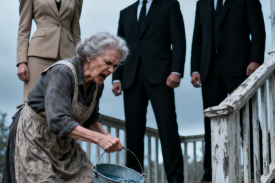 At 7:42 the next morning, I stood on my own front porch with my shoulder bandaged under a cream blouse, my lawyer at my side, two police officers behind us, and a locksmith holding a metal case like a promise